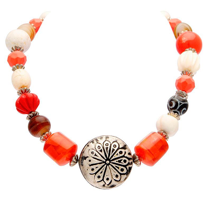 collier fantaisie corail