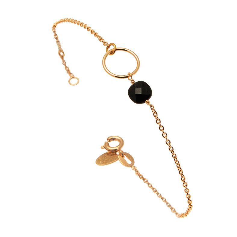 braceket-chaine-or-pierre-noire