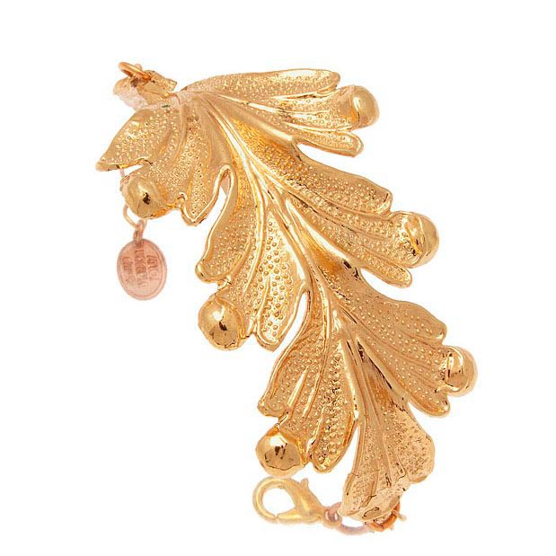 bracelet-manchette-dor&eacute;-feuille