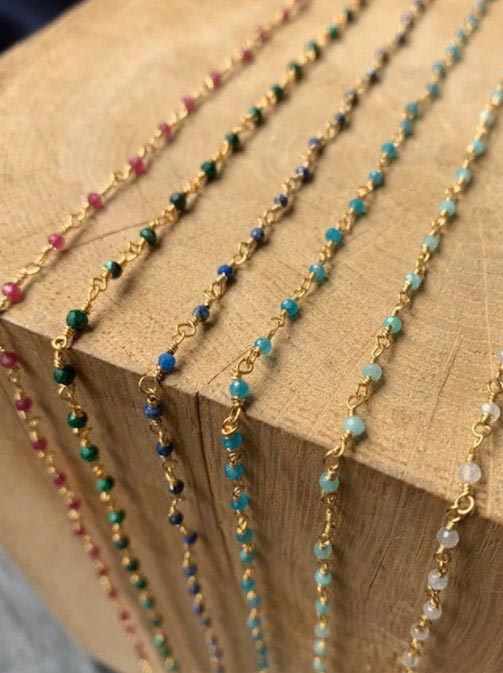 0,5 mm Ras de cou : 45 CM Collier Perles Blanches en Or massif Jaune 14 K par 3 Délicates perles de culture Collier de Perles Blanches 