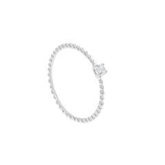 bague fine solitaire argent