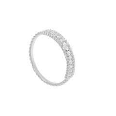 Bague anneau argent et zircon