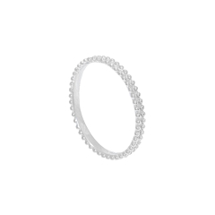 Bague fine perlée (argent)