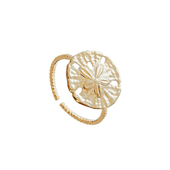 Bague fleur ajourée (plaqué or), Viadoli