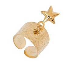 Bague large pendentif étoile (doré), Siloé