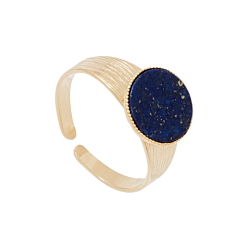 Bague pierre ronde (lapis)