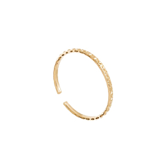 Bague fine diamantée (plaqué or)