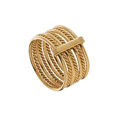 Bague semainier (plaqué or), By Jollia