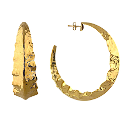 Boucles créoles martelée XXL