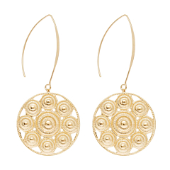 Boucles XXL tige et médaille escargot (doré), Viadoli