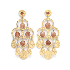 Boucles d'oreille cascade (verte)