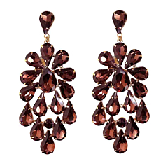 Boucles strass Grenat