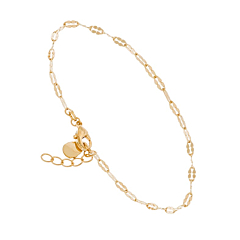 Bracelet fin mini maillons (plaqué or), By Jollia