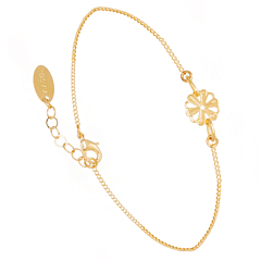 Bracelet chaîne rosace (plaqué or)