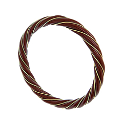 Bracelet torsade brique (laiton doré)