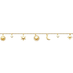 Bracelet multi-soleils et lunes zircons