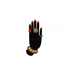 Broche Hand black