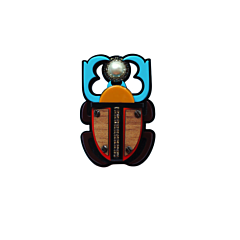 Broche scarabée turquoise