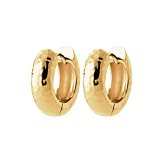 Boucles petites créoles martelées (plaqué or)