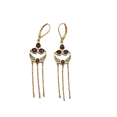 Boucles Isha Esmée (Améthyste / Grenat)