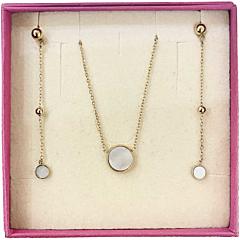 Coffret boucles et collier Nacre