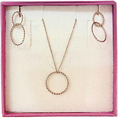 Coffret boucles et collier Cercle d'Or