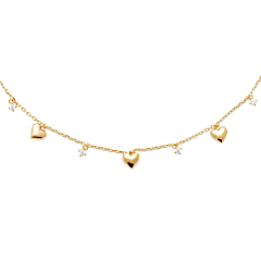 Collier Eclat du Cœur Plaqué Or