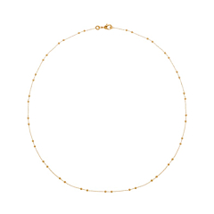 Collier fin billes (plaqué or), By Jollia