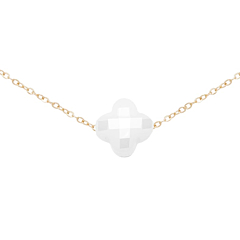 Collier trèfle noir (argent), By Jollia