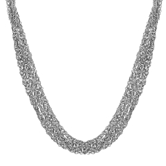 Collier multi torsades (argent)