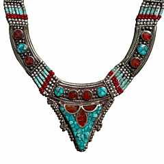 Collier Turquoise Tibétain
