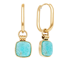 Créoles médaille nacre (turquoise)