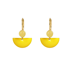 Boucles demi lune jaune