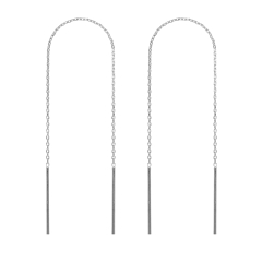 Boucles d'oreilles pendantes chaînes (argent)