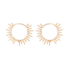 Créoles effet soleil (plaqué or)