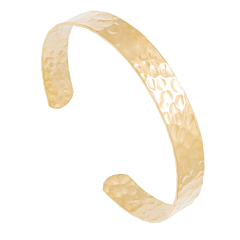 Jonc martelé (plaqué or)