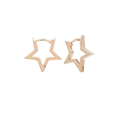 Mini créoles étoile (plaqué or)