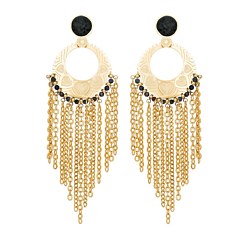 Boucles longues chaînes et pierres (turquoise africaine)