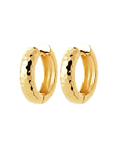 Petites créoles martelées (plaqué or)