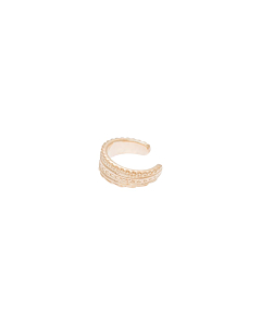 Bague d'oreille large (plaqué or)
