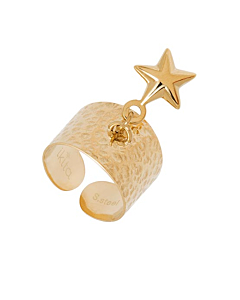 Bague large pendentif étoile (doré), Siloé
