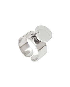 Bague breloque médaille (argent)