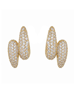 Boucles Double Virgule Diams dorées