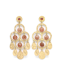 Boucles d'oreille cascade (verte)