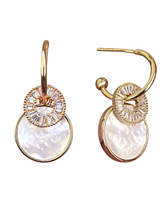 Boucles Disque Nacre Diams