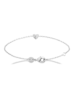Bracelet Cœur Lové en Argent et Zircon