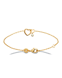 Collier pendentif trèfle (plaqué or)