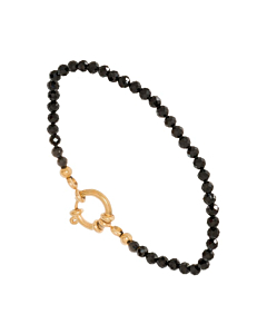 Bracelet pierres et anneau (labradorite), Siloé