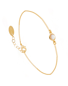 Bracelet rond nacre (plaqué or)