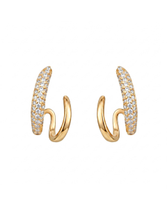 Boucles Virgule Diams dorées